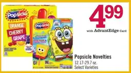 Price Chopper Popsicle Novelties offer