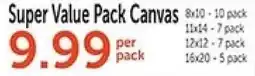 Hobby Lobby Super Value Pack Canvas offer