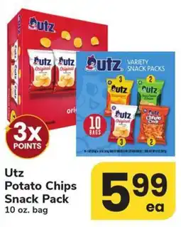 Safeway Utz Potato Chips Snack Pack offer