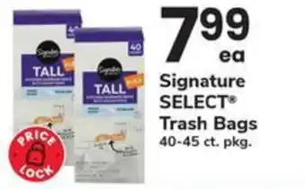 Safeway Signature select trash bags offer
