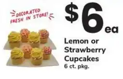 Safeway Lemon or Strawberry Cupcakes offer