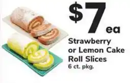 Safeway Strawberry or Lemon Cake Roll Slices offer
