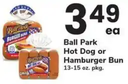 Safeway Ball Park Hot Dog or Hamburger Bun offer
