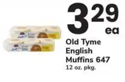 Safeway Old Tyme English Muffins 647 offer
