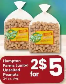 Safeway Hampton Farms Jumbo Unsalted Peanuts offer
