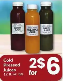 Safeway Cold Pressed Juices offer