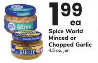 Safeway Spice World Minced or Chopped Garlic offer