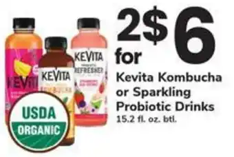 Safeway Kevita Kombucha or Sparkling Probiotic Drinks offer