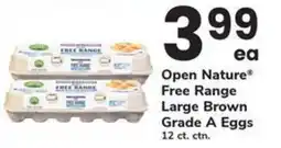 Safeway Open Nature Free Range Large Brown Grade A Eggs offer