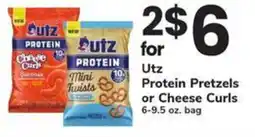 Safeway Utz Protein Pretzels or Cheese Curls offer