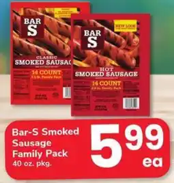 Safeway Bar S Smoked Sausage Family Pack offer