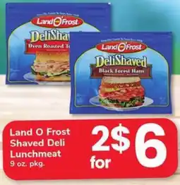 Safeway Land O Frost Shaved Deli Lunchmeat offer