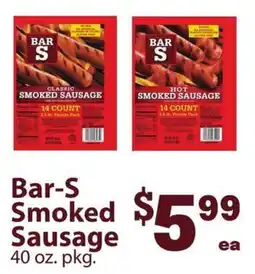 Safeway Bar S Smoked Sausage offer