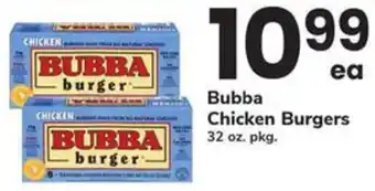 Safeway Bubba Chicken Burgers offer