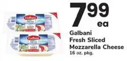 Safeway Galbani Fresh Sliced Mozzarella Cheese offer