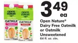 Safeway Open Nature Dairy Free Oatmilk or Oatmilk Unsweetened offer