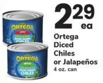 Safeway Ortega Diced Chiles or Jalapeños offer