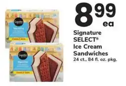 Safeway Signature select ice cream sandwiches offer