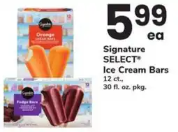 Safeway Signature select ice cream bars offer