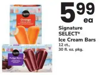 Safeway Signature select ice cream bars offer