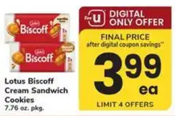 Safeway Lotus Biscoff Cream Sandwich Cookies offer