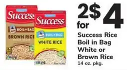 Safeway Success Rice Boil in Bag White or Brown Rice offer