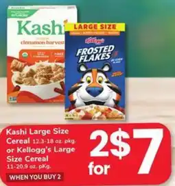Safeway Kashi Large Size Cereal or Kelloggs Large Size Cereal offer