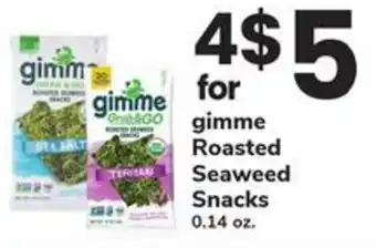 Safeway Gimme roasted seaweed snacks offer