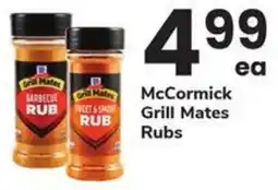 Safeway McCormick Grill Mates Rubs offer