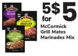 Safeway McCormick Grill Mates Marinades Mix offer
