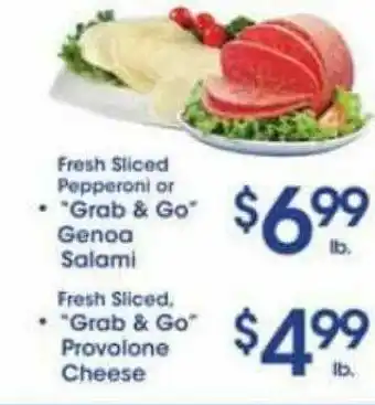 Price Rite Grab & Go Genoa Salami, Grab & Go Provolone Cheese offer