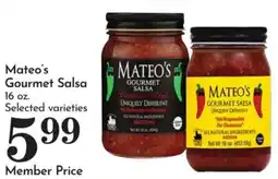 Pavilions Mateo's Gourmet Salsa offer