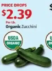 Aldi Organic Zucchini offer