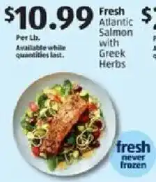Aldi Fresh Atlantic Salmon with Greek Herbs offer
