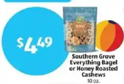 Aldi Southern Grove Everything Bagel or Honey Roasted Cashews offer