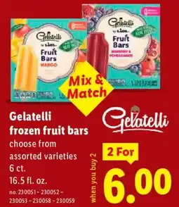 Lidl Gelatelli frozen fruit bars offer