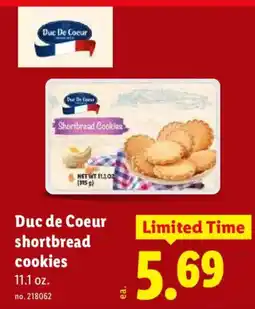 Lidl Duc de coeur shortbread cookies offer