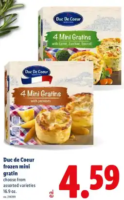 Lidl Duc de coeur frozen mini gratin offer