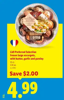 Lidl Lidl Preferred Selection frozen large escargots, with butter, garlic and parsley offer