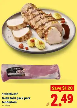 Lidl Smithfield® fresh twin pack pork tenderloin offer
