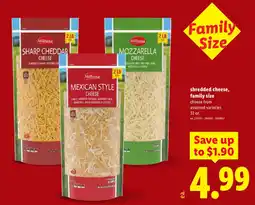 Lidl Shredded cheese, family size offer