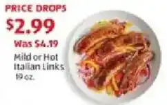 Aldi Mild or Hot Italian Links offer