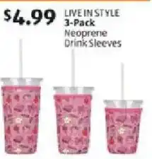 Aldi 3 Pack Neoprene Drink Sleeves offer