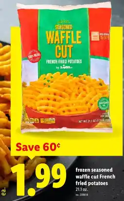 Lidl Frozen seasoned waffle cut french fried potatoes offer