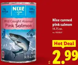 Lidl Nixe canned pink salmon offer
