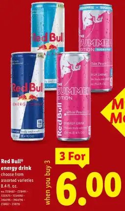 Lidl Red bullⓡ energy drink offer
