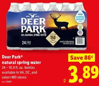Lidl Deer park natural spring water offer