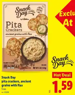 Lidl Snack day pita crackers, ancient grains with flax offer