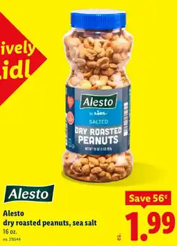 Lidl Alesto dry roasted peanuts, sea salt offer