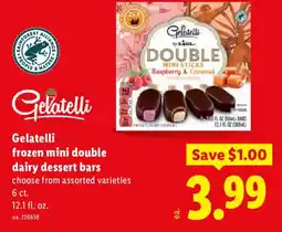 Lidl Gelatelli frozen mini double dairy dessert bars offer